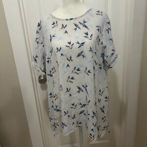 DR2 Crew-neck Short-sleeved Blouse - XL